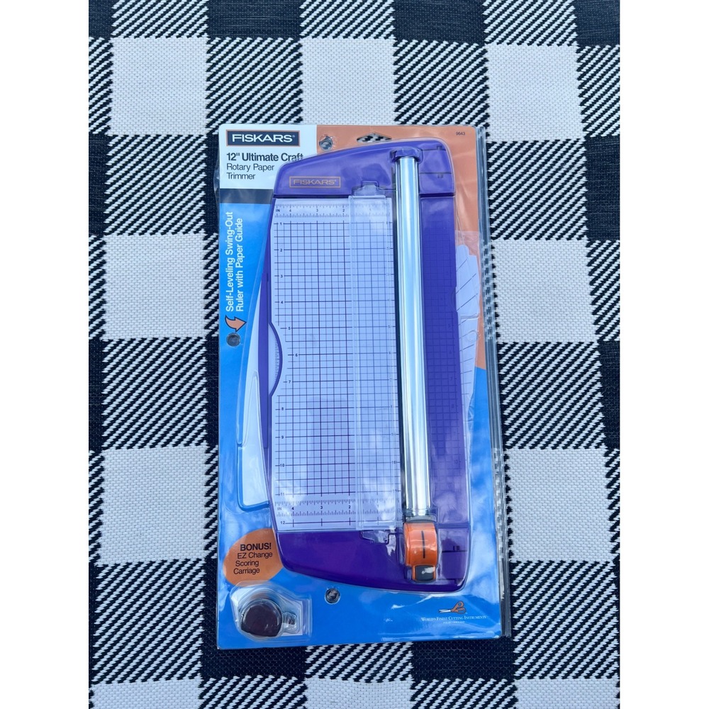 Fiskars 12 Ultimate Craft Rotary Paper Trimmer Purple 9643 Scoring Carriage